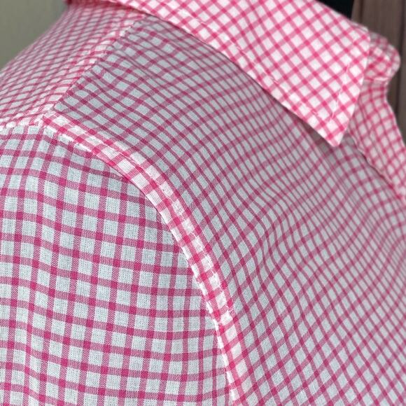 Gap pink plaid button down shirt Small - Picture 7 of 7